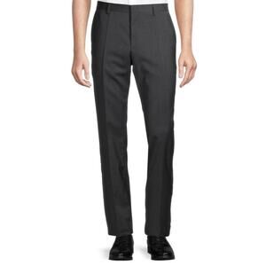 Hugo Boss Black Flat Front Virgin Wool Vintage Dress Trousers size 34R